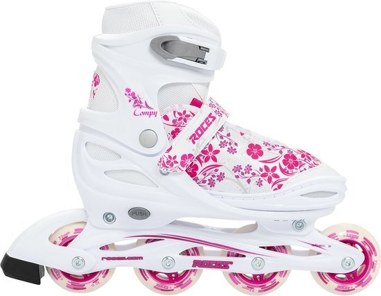 Roces Inline Skates Compy 8.0 Meisjes Wit/roze Maat 38-41