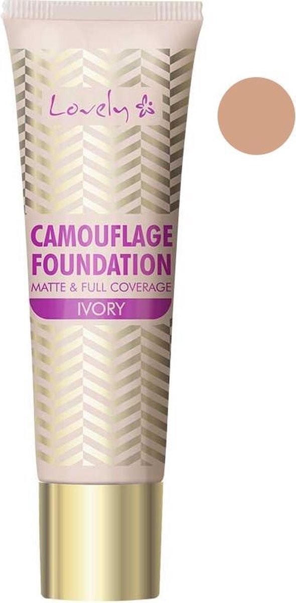 Lovely - Camouflage Foundation Matt & Full Coverage Crying Face Primer 3 Ivory 25G