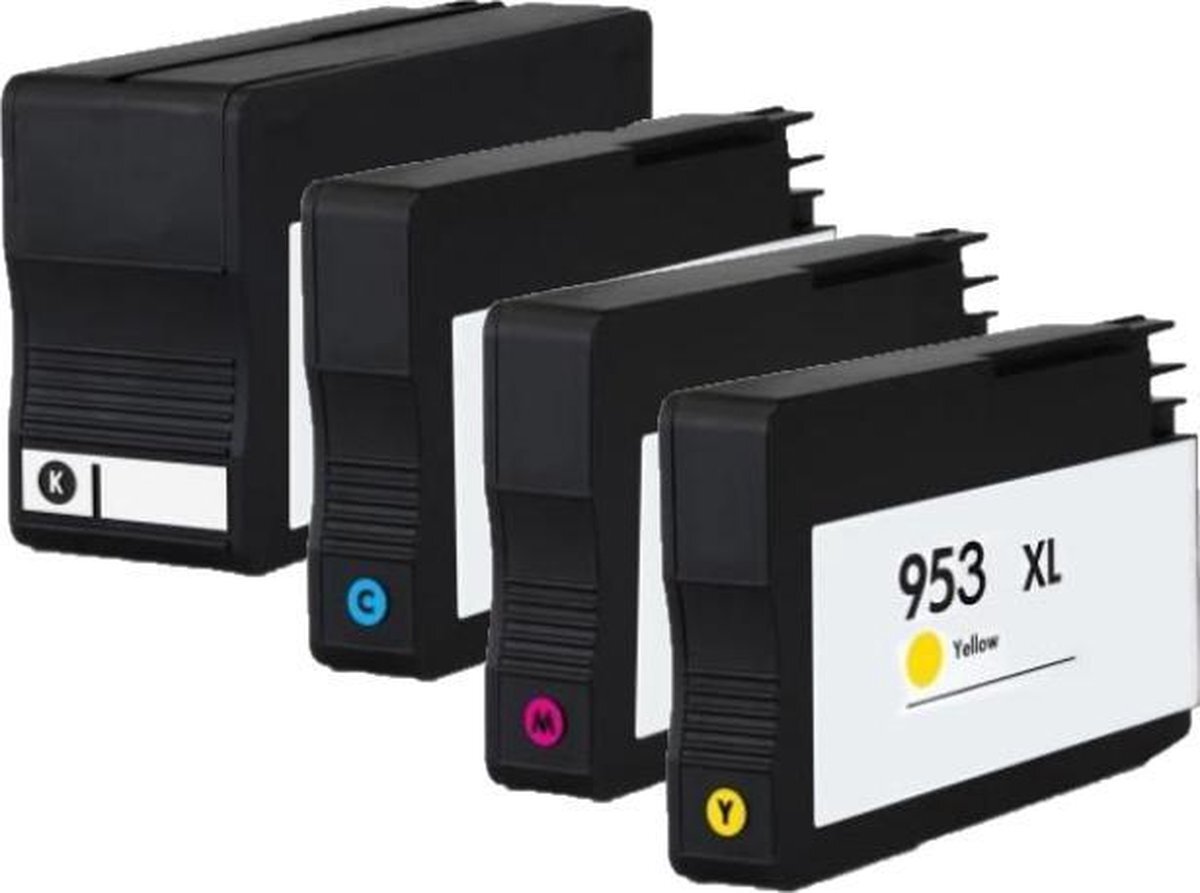 InktDL Compatible inkt cartridges voor HP 953 / 953XL | Multipack van 4 inktcartridges voor HP OfficeJet Pro 8740, 8719, 8720, 8710, 8715, 8725, 7740, 8218, 8718, 8210, 8716, 8730, 8728 (All-in-One)