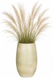 Mica Decorations Plantenpot Porto Keramiek Wit Glans Ribbels D30 x H50 cm