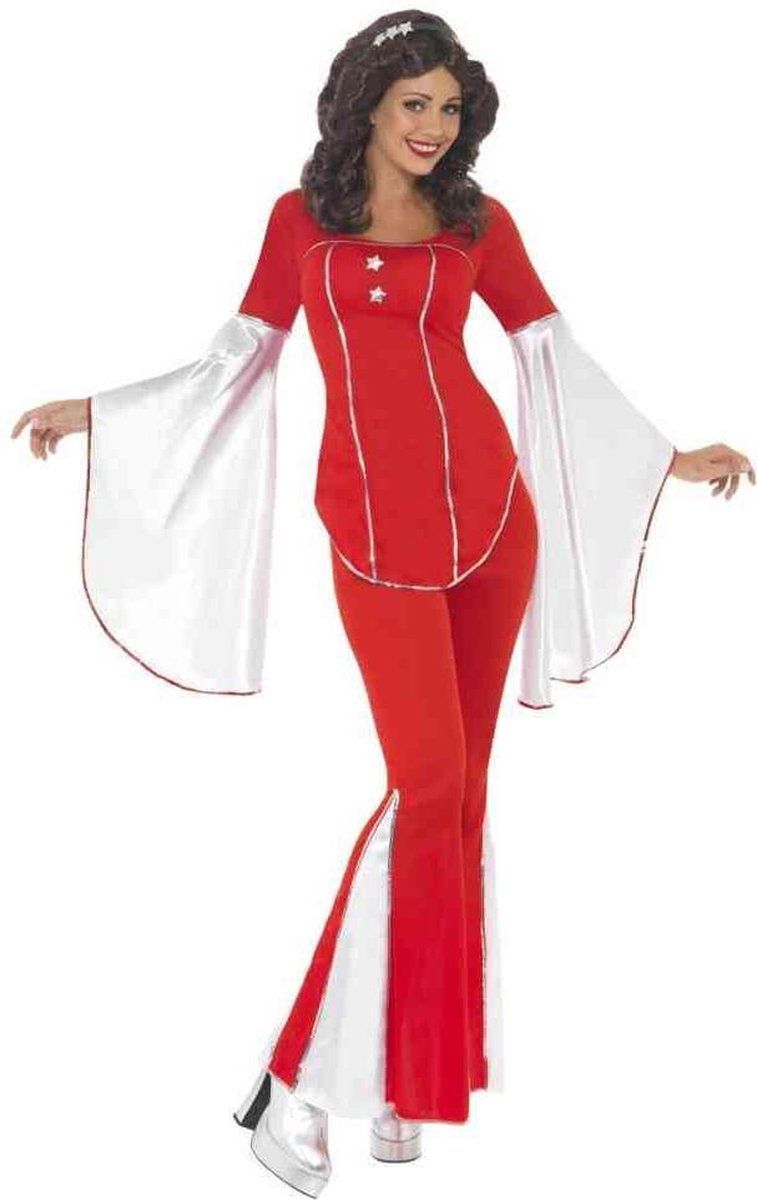 Smiffys 70s Disco Fever - Super Trooper Costume - Red - Polyester - Adult