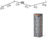 Osram LED Spot Vaas Plafondspot 6x G9, Geborsteld Nikkel, Chroom, Staal