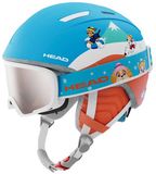 HEAD Skihelm Kids Mojo Set Paw-47 - Lichtblauw - 51 cm - Unisex - Kinderen
