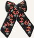 BECKSÖNDERGAARD Becksondergaard Brombeere Beaded Bow Clip Haaraccessoires Dames - Zwart