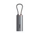 Baseus CAHUBAD0G netwerkkaart Ethernet 1000 Mbit/s USB Type-A/USB Type-C Grijs