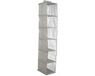 Kipit Kledingkast organizer - 6 vaks - grijs - 25 x 25 x 138 cm