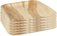 Merkloos / Sans marque Conpax Wegwerp servies - borden - vierkant - 24x stuks - 25 x 25 cm - biologisch/composteerbaar - milieubewust