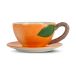 Byon Tasse Peach avec soucoupe Orange