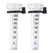 Relaxdays Regenmeter Set van 2 met Houder - 35 mm/m² - Kunststof - Transparant/Grijs