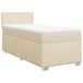 vidaXL Boxspringbed met matras, crème kleur, 160x200 cm, stoffen bekleding