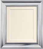 FRAMES BY POST Scandi Vintage zilveren fotolijst met ivoor mount en backing board 10 x 8 voor afbeelding formaat 7 x 5