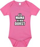 Bellatio Decorations Mama ik heb dorst baby rompertje roze meisjes