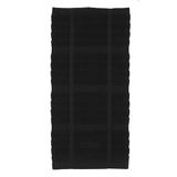 All-Clad Textiel 100 procent gekamd badstof lus katoenen keukendoek, oversized, zeer absorberend en anti-microbieel, 17 inch bij 30 inch, massief, zwart