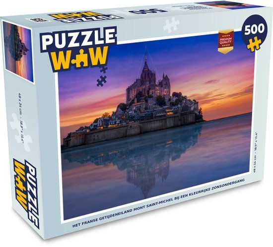 MuchoWow Puzzel Kasteel - Horizon - Frankrijk - Legpuzzel - Puzzel 500 stukjes