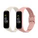 kwmobile 2x armband compatibel met Samsung Galaxy Fit 2 - Bandjes voor fitnesstracker - wit/oudroze