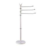 MSV handdoekhouder met 3 stangen in wit, plastic, 30 x 20 x 15 cm