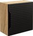 AC-Déco Zwart eikenfineer hangende badkamerkast, 35x35 cm, mat, 3D-design, 1 deur, modern