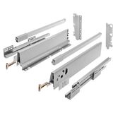GTV Ladesysteem Modern Box Square, Soft-Close, 40 kg, H 210 mm, L 300 mm, Keukenlade, Grijs
