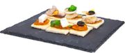 Planche de service - ardoise - 25 x 25 cm - plateau à snacks - élégant