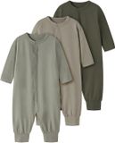 TWO SOON NAME IT - TBMSLEEPSUIT 3P SOLID NOOS - Baby - Pyjamas - Olive Night - 86