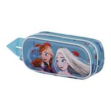 Disney Frozen 2 Enchanted-3D Dubbele Etui, Blauw, 22 x 9,5 cm