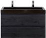 BES LED Maxx XL Badmeubelset 100 cm - Black Oak - Wastafel Lucca 2 Kraangaten