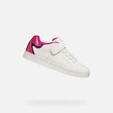 GEOX ECLYPER TIENERS Sneakers - WIT/FUCHSIA - Maat 32