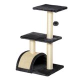 Arbre à chat Arbre à griffer pour chats - Tour d'escalade - Hauteur 72 cm - 5 niveaux - Balle suspendue - Vert olive