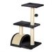 Arbre à chat Arbre à griffer pour chats - Tour d'escalade - Hauteur 72 cm - 5 niveaux - Balle suspendue - Vert olive