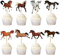 8 Cupcake Toppers Paarden - Verjaardag - Themafeest - 4thePerfectParty