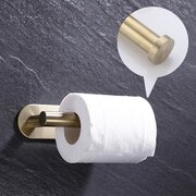 TDR - Toiletrolhouder - RVS - zelfklevend Geen boren vereist - Goudkleurig