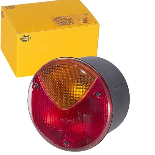 HELLA 2SD 964 169-111 Achterlicht - Gloeilamp - 24/12V - Opbouw/Geschroefd - Lenskleur: Rood/Geel - Stekker: Platte stekker - rechts/links - Aantal: 1