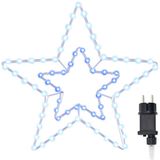 VidaXL Kerstster 72 led's koud wit 51,5 x 50 x 0,65 cm ijzer