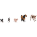 LUPILU® Figurines animaux, 5 pièces (animaux de la ferme)