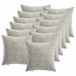 vidaXL Kussensloop 12 st HEERLEN Lichtgrijs 40 x 40 cm Chenille Stof