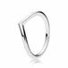 PANDORA Ring Wishbone 196314 Zilverkleurig Vrouwen Volwassenen Met steen Ringmaat 20.75 mm / maat 65