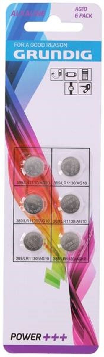 Grundig AG10 AG10 / LR54 / SR54 Batterijen - 6 Stuks