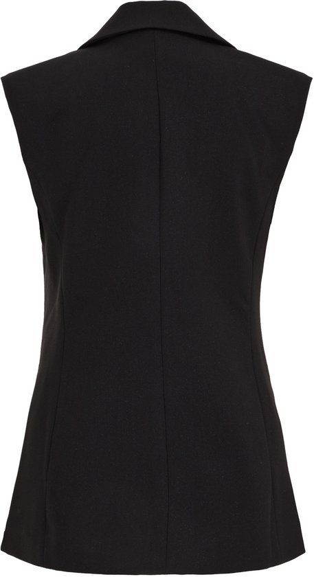 WE Fashion Dames gilet met glitter - Zwart - Maat 38