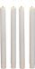 Anna's Collection Led dinerkaarsen - 4x - wit - 25 cm - 3D vlam - warm wit licht