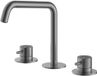 Hotbath Archie - Wastafelmengkraan - zonder Waste - Laag - Geborsteld Gunmetal PVD - Opbouw - Messing - V04