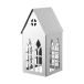 Lene Bjerre Sigrine house waxinelichthouder Zilverkleurig, 11,5x11xH23 cm