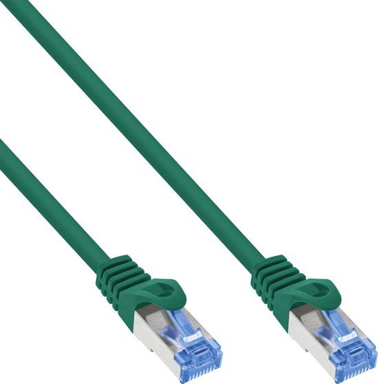 InLine patchkabel, Cat.6A, S/FTP, TPE (LSZH), CCA, groen, 3m