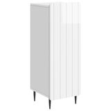 vidaXL Dressoir Hoogglans Wit 34,5 x 33 x 92 cm Bewerkt hout