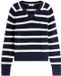 Tommy Hilfiger Dames Gebreide Trui Katoen XL Nachtblauw/Wit