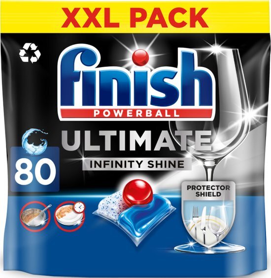 FINISH Quantum Infinity Shine Vaatwastabletten - 80 Tabs