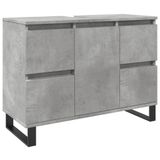 vidaXL Armoire de salle de bain 80x33x60 cm gris bois