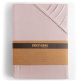 DecoKing Hoeslaken 200x200-200x220 cm 100% Gekamd Katoen Jersey Zacht Lila Amber