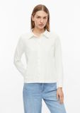 s.Oliver T-Shirt Vrouwen crème Katoen/Elastaan Aansluitend 3XL