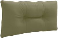 vidaXL Rugkussen PUTTEN 100% Polyester Olijfgroen 70 x 40 x 10 cm