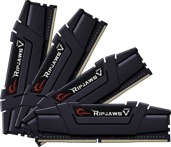 RipJaws G.Skill Ripjaws V F4-3200C16Q-128GVK - Geheugen - DDR4 - 128 GB: 4 x 32 GB - 3200 MHz - CL16 - Zwart